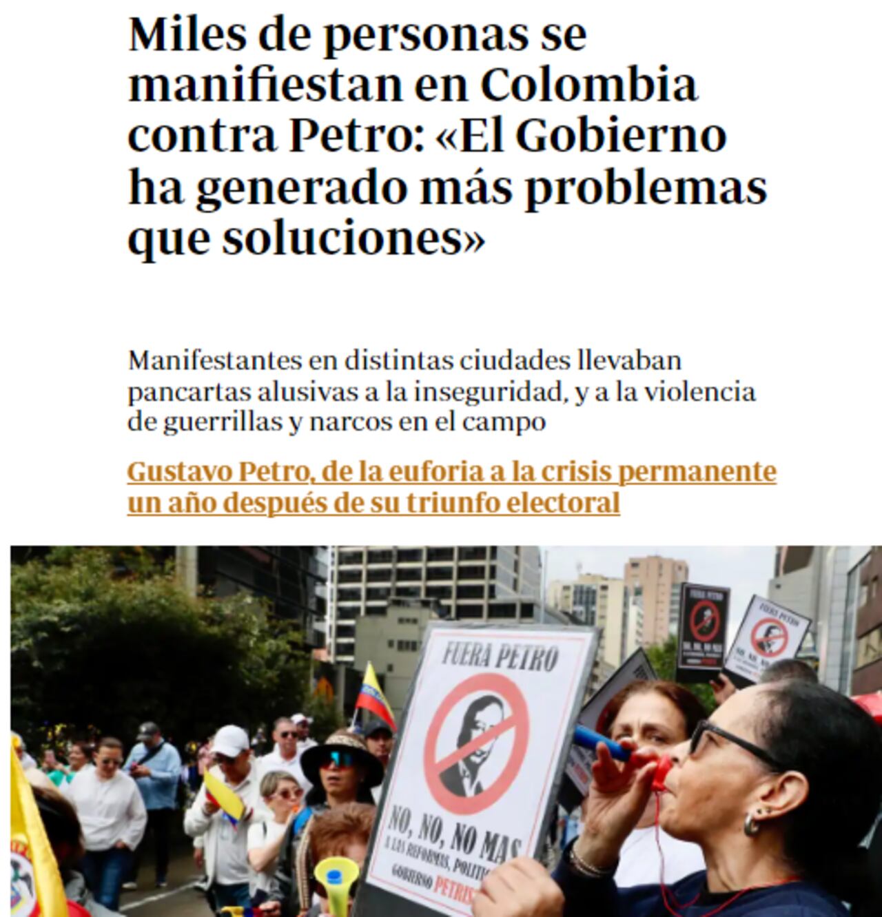 Las marchas tuvieron lugar en las principales ciudades del país donde se registró una amplia participación durante una jornada histórica