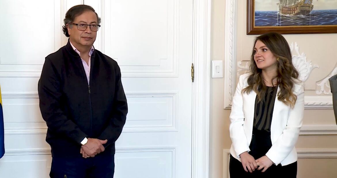 Presidente Gustavo Petro y María Paula Fonseca