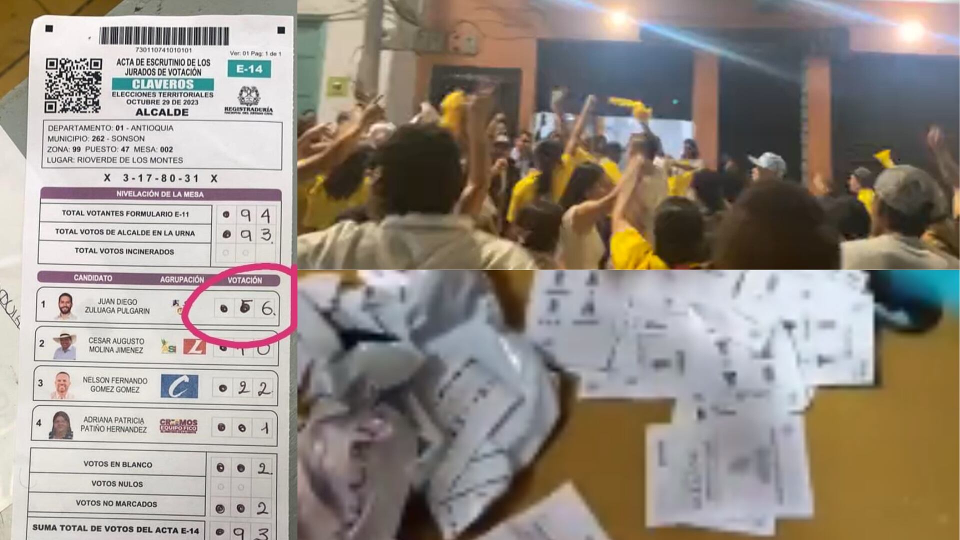 Denuncias por presuntas irregularidades electorales en Antioquia.