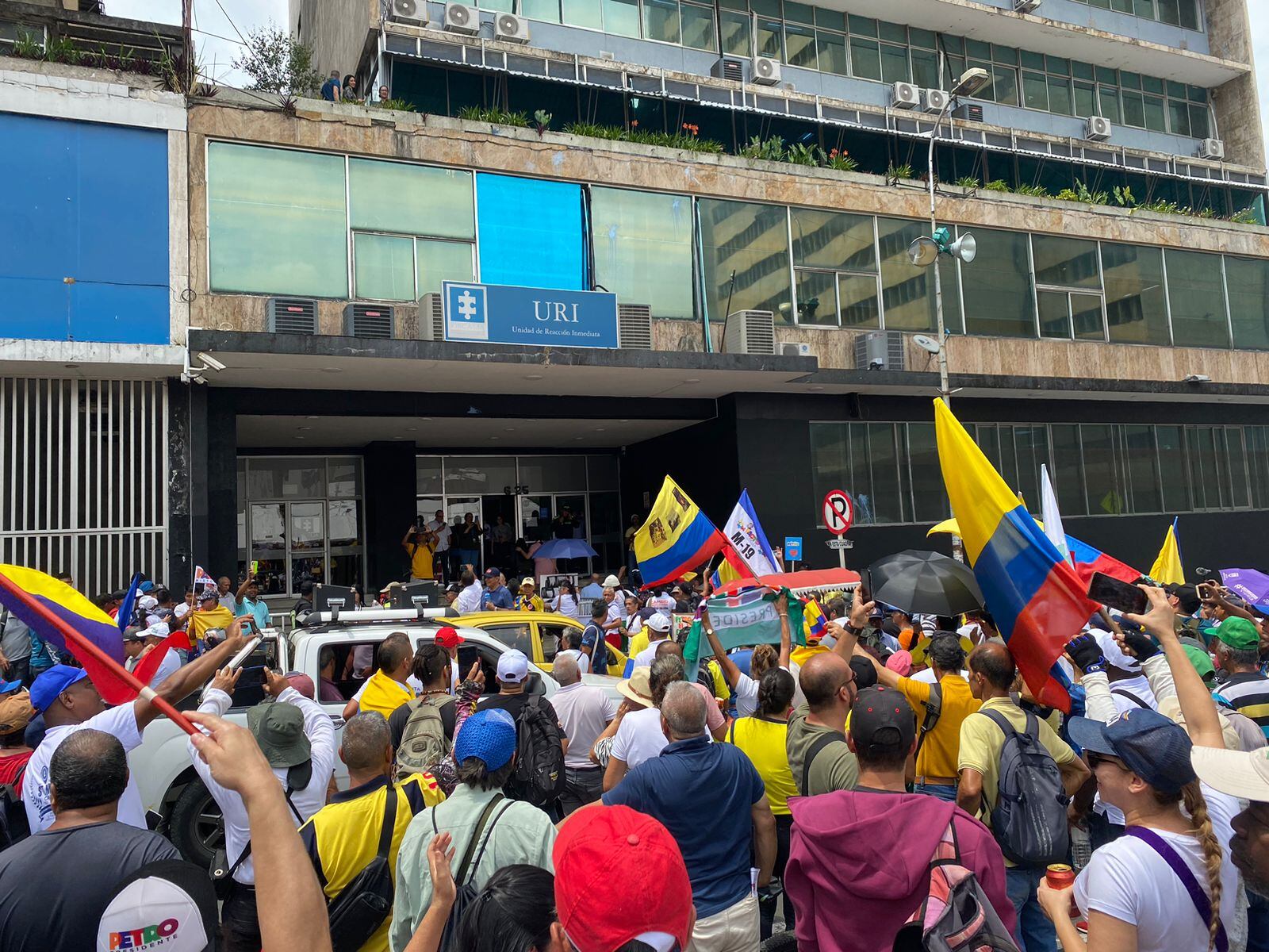 Marcha en apoyo a las reformas de Petro en Cali.