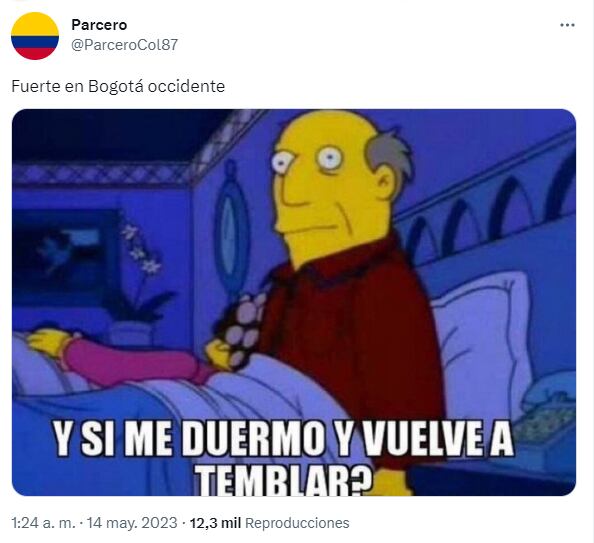 Meme sismo en Colombia 14 de mayo