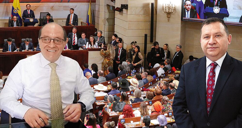 Álvaro Echeverry y Plinio Alarcón Buitrago, los dos abogados que se inscribieron para reemplazar a César Lorduy en el CNE. El primero sería el elegido.