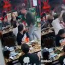 Pelea en restaurante de China