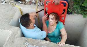 La mujer fue auxiliada y llevada a un centro médico