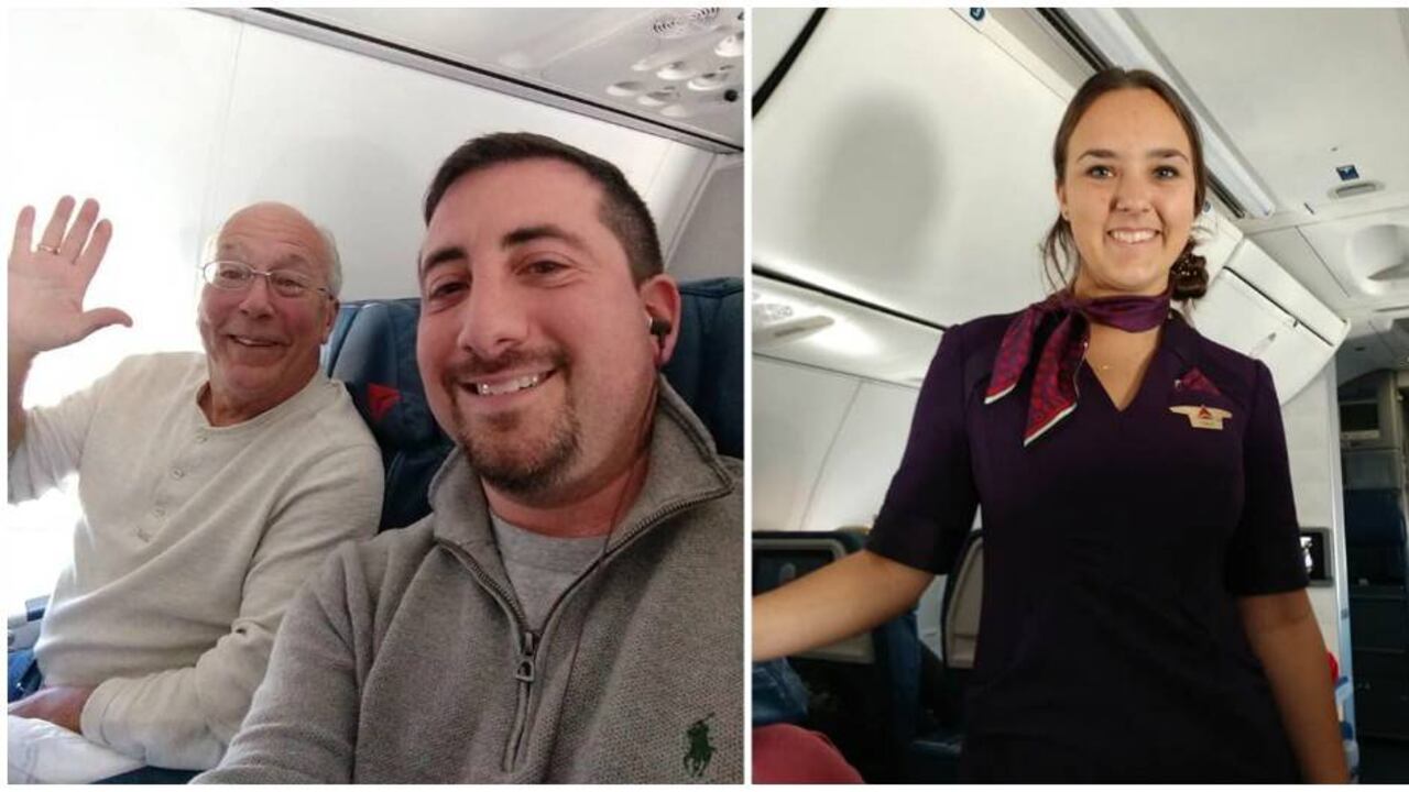 “Tuve el placer de sentarme al lado de Hal en mi vuelo. Su hija Pierce era nuestra azafata y tenía que trabajar en navidad", escribió uno de los pasajeros.