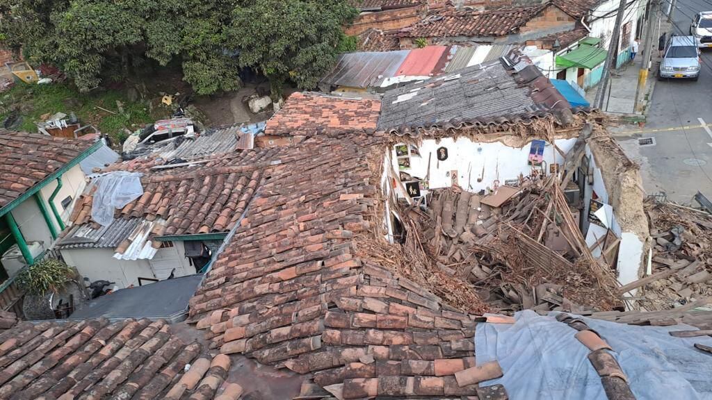 Así quedó la vivienda, ubicada en el barrio Miraflores de Medellín.