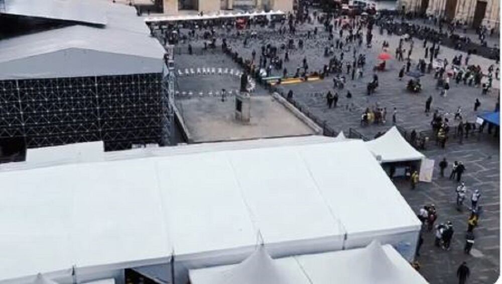 Así se ve la Plaza de Bolívar este 9 de abril