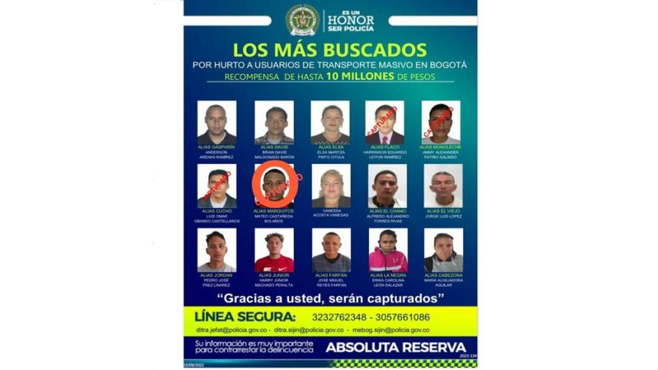 Con la captura de alias 'Marquitos', ya son 4 los delincuentes del cartel de los más buscados que han sido capturados.