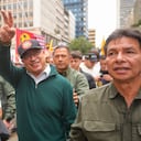 Presidente Gustavo Petro en la marcha del día del trabajo 1 de mayo