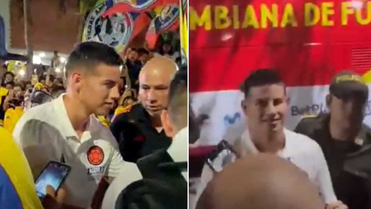 James Rodríguez firmando autógrafos en Barranquilla.