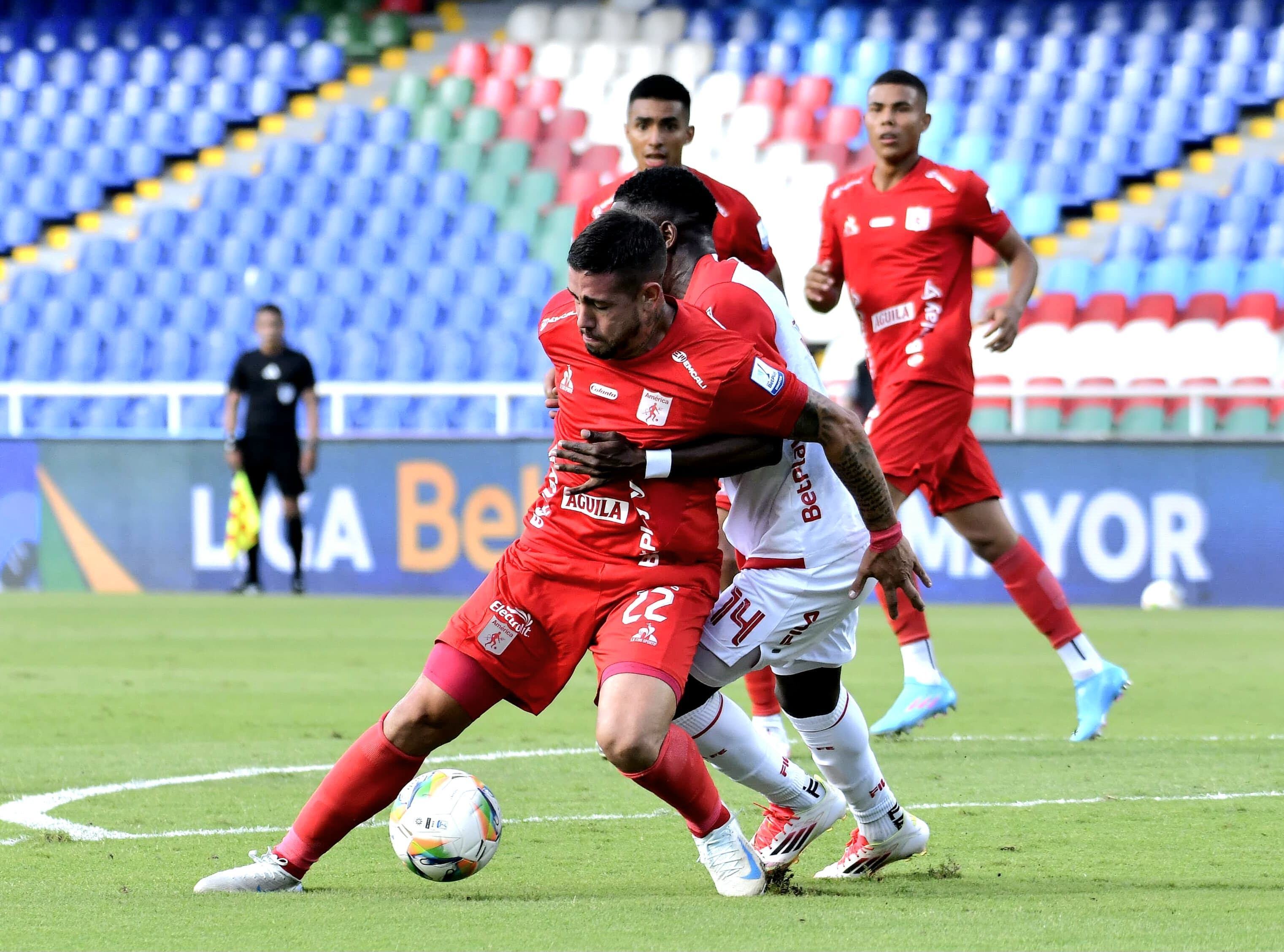 Final primer tiempo América vs Santa Fe.