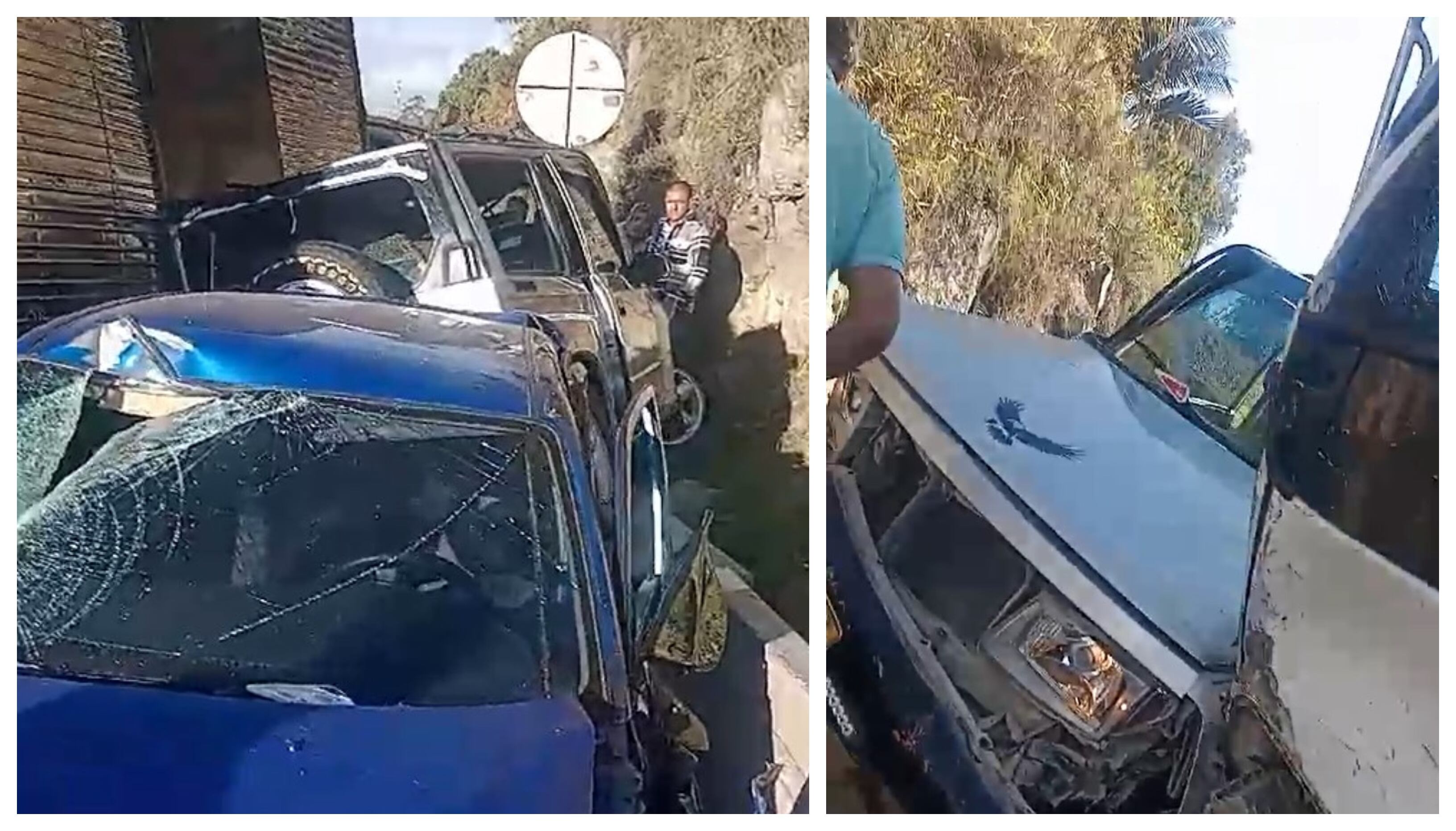 la magnitud del impacto dejó a la vía totalmente cerrada y la velocidad reducida a 5 kilómetros por hora.