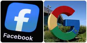 Logos de Facebook y Google