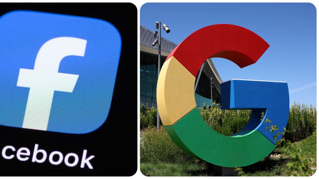 Logos de Facebook y Google