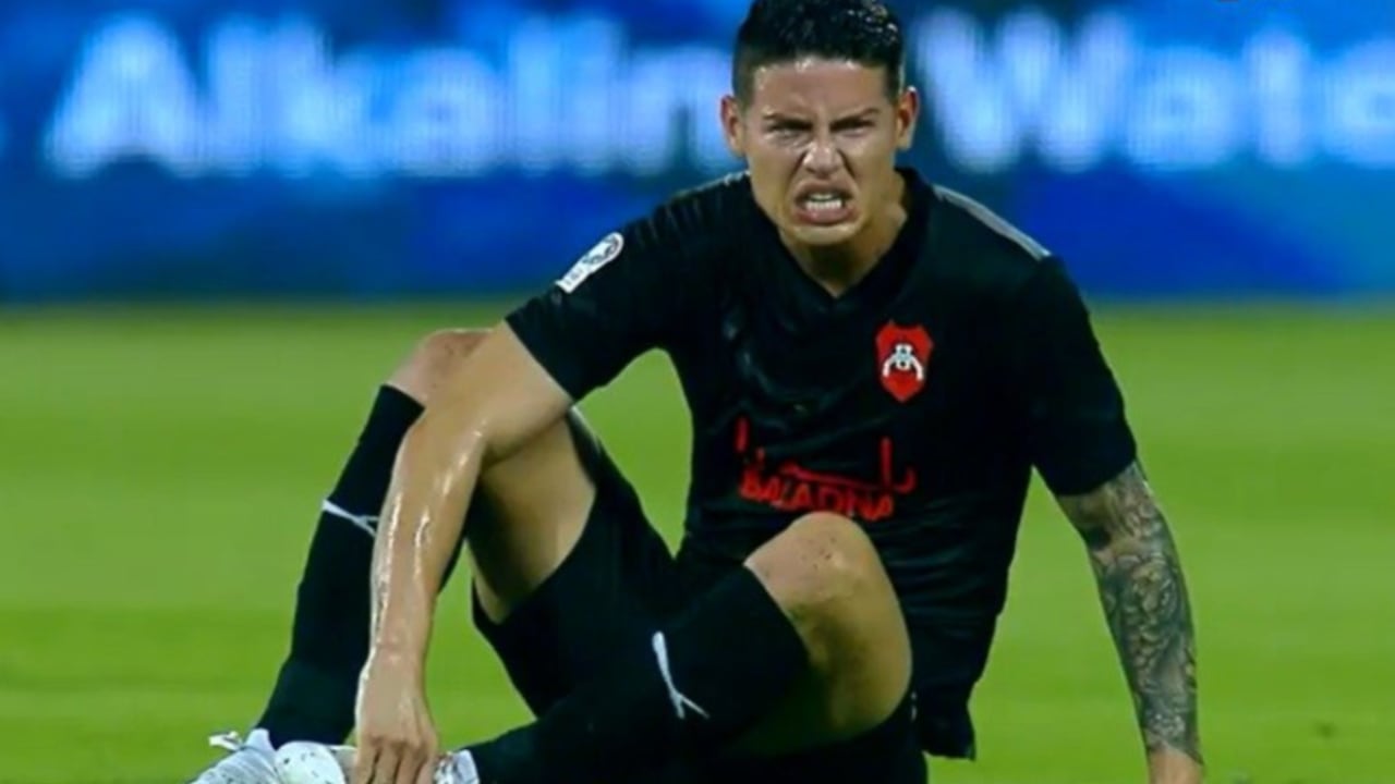 James Rodríguez con el Al-Rayyan. Foto: Captura de pantalla de Al Kass.