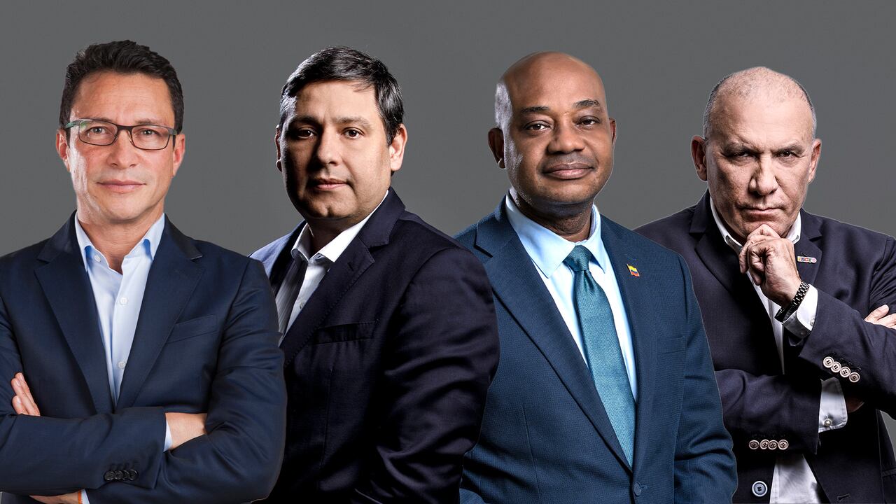 De izquierda a derecha: Carlos Caicedo, Mauricio Lizcano, Luis Gilberto Murillo y Roy Barreras.