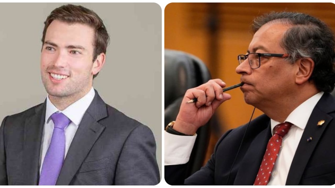 Esteban Santos y Gustavo Petro.