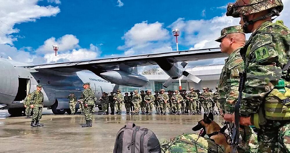 Tropas de las Fuerzas Militares de Colombia.