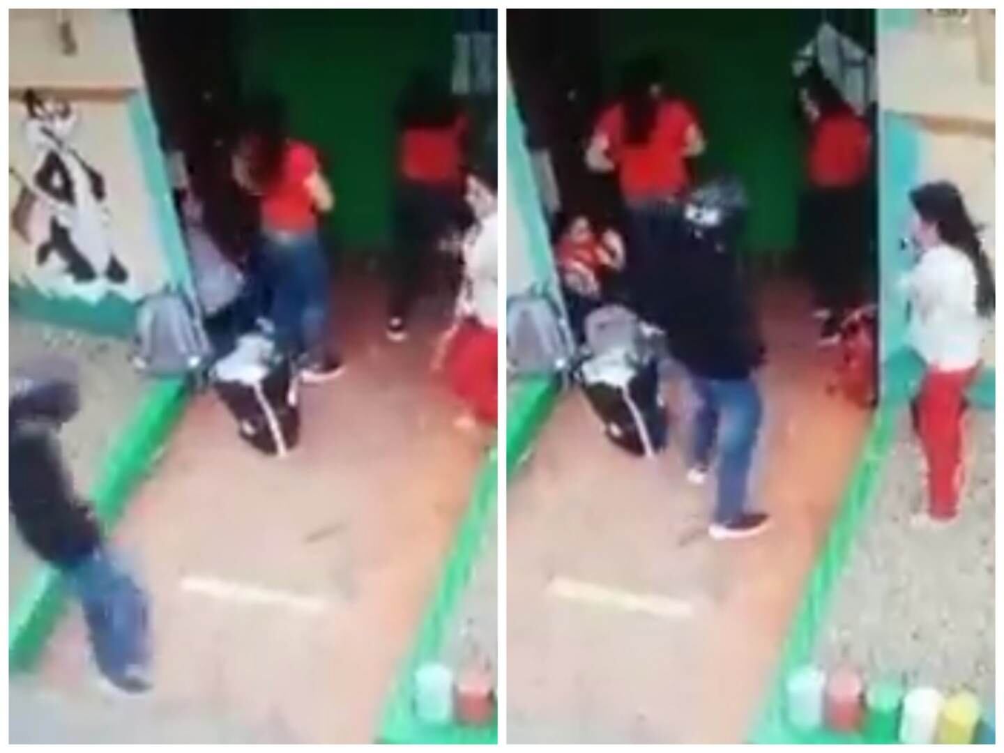 En el lugar se encontraban cuatro docentes.