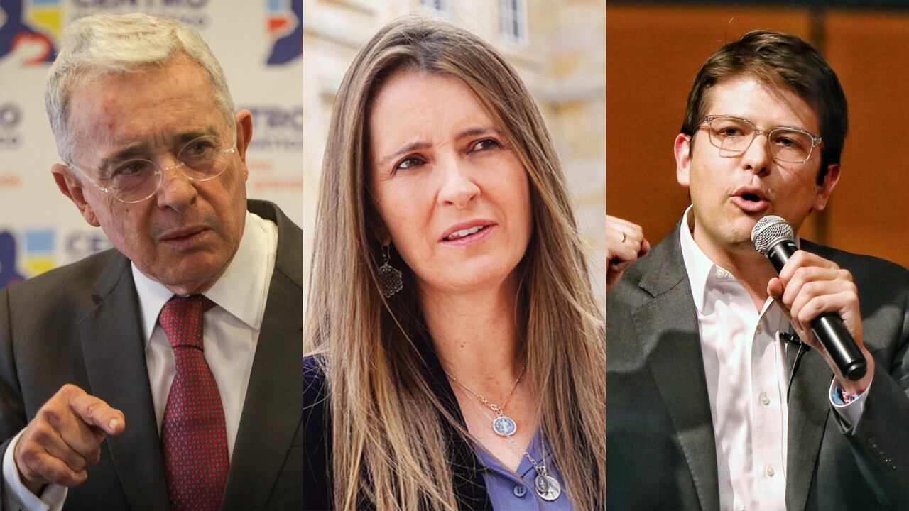 Álvaro Uribe, Paloma Valencia y Miguel Uribe.