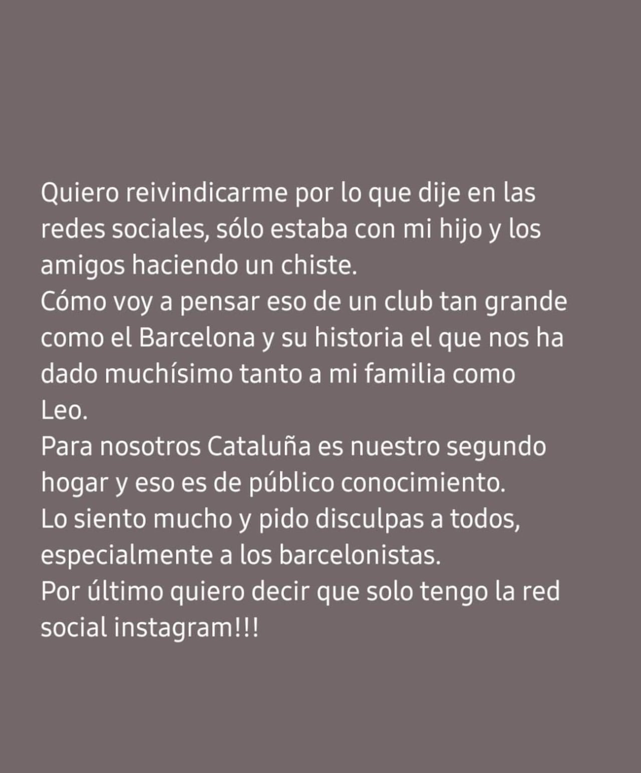 Las disculpas públicas del hermano de Messi a través de redes sociales