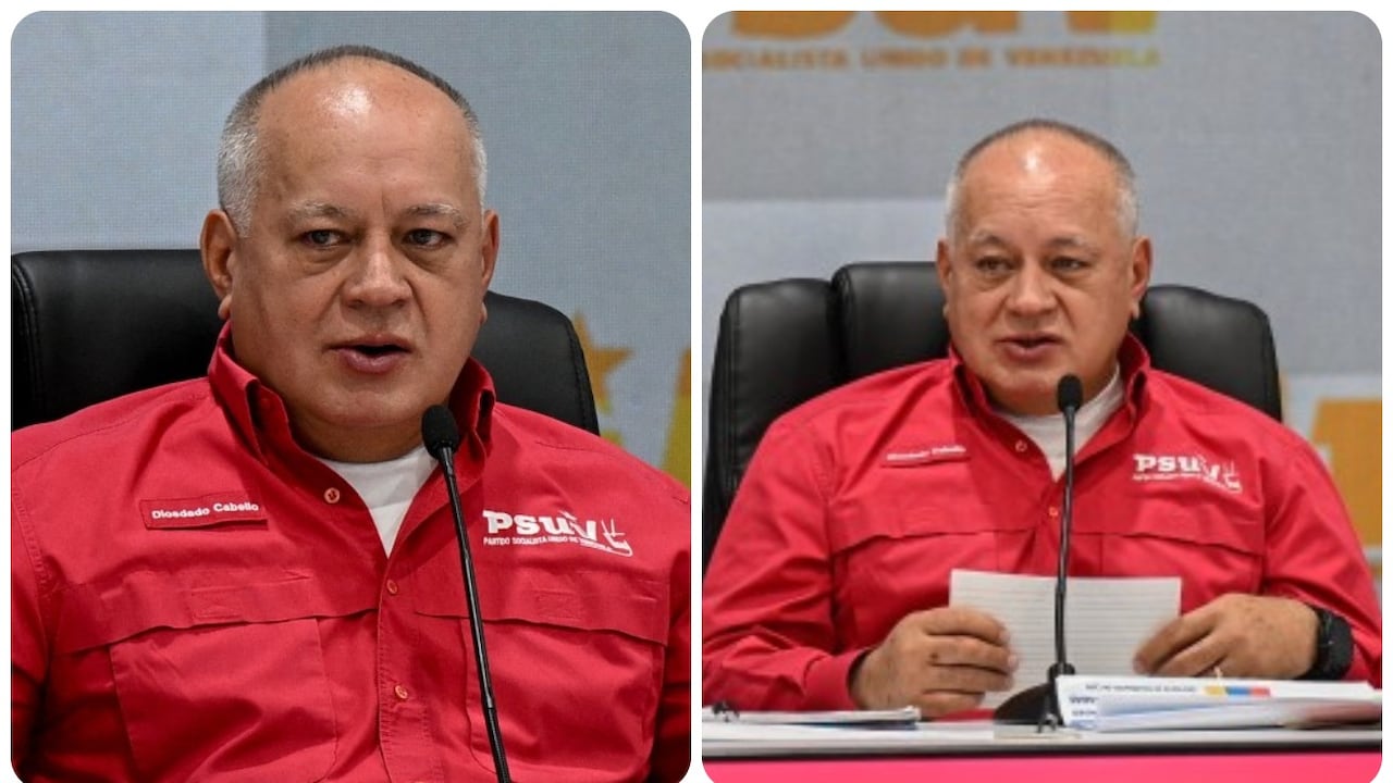 Diosdado Cabello en rueda de prensa.
