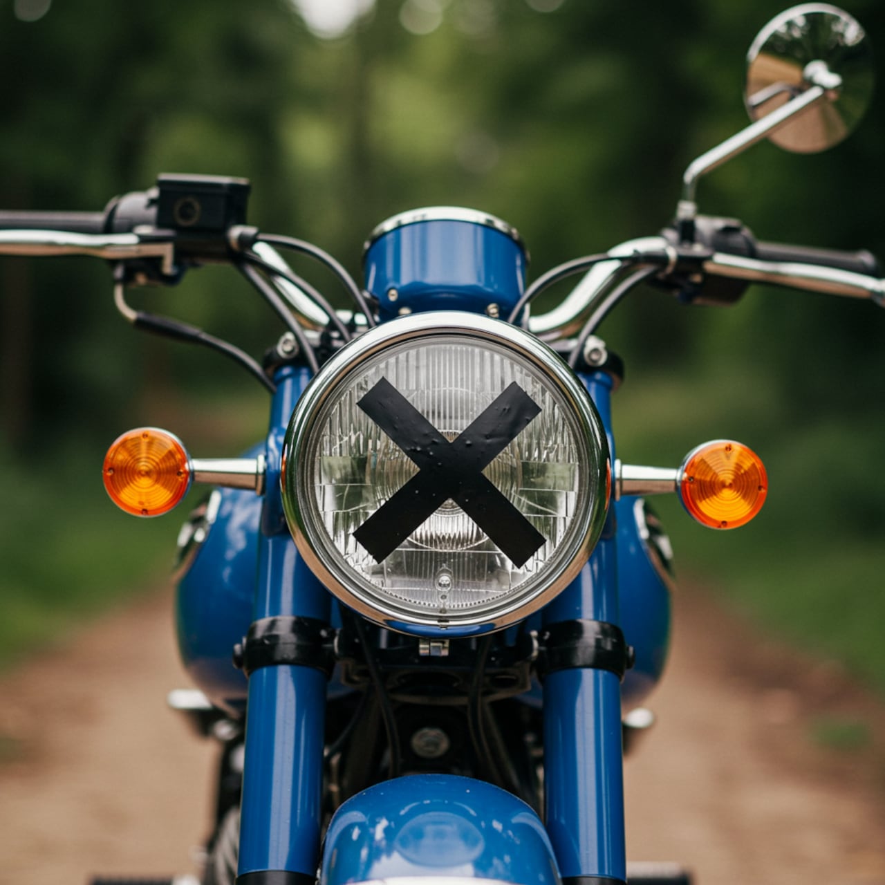 La X en las farolas de las motocicletas fue una costumbre heredada de las carreras de autos.