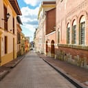 Barrio histórico de La Candelaria en Bogotá, Colombia
