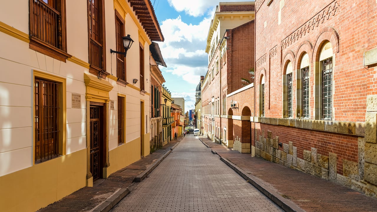 Barrio histórico de La Candelaria en Bogotá, Colombia
