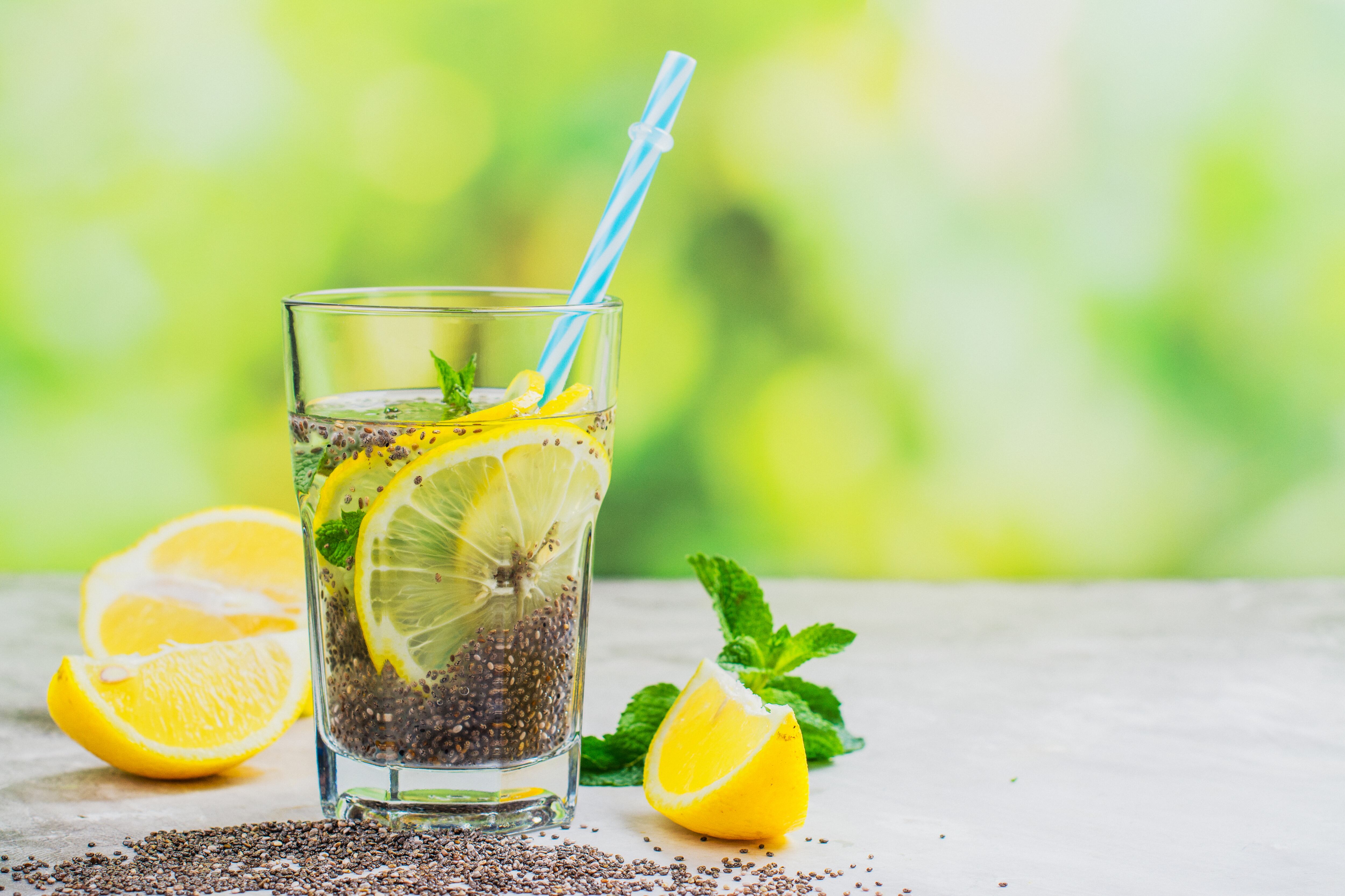 zumo de limón y semillas de chía