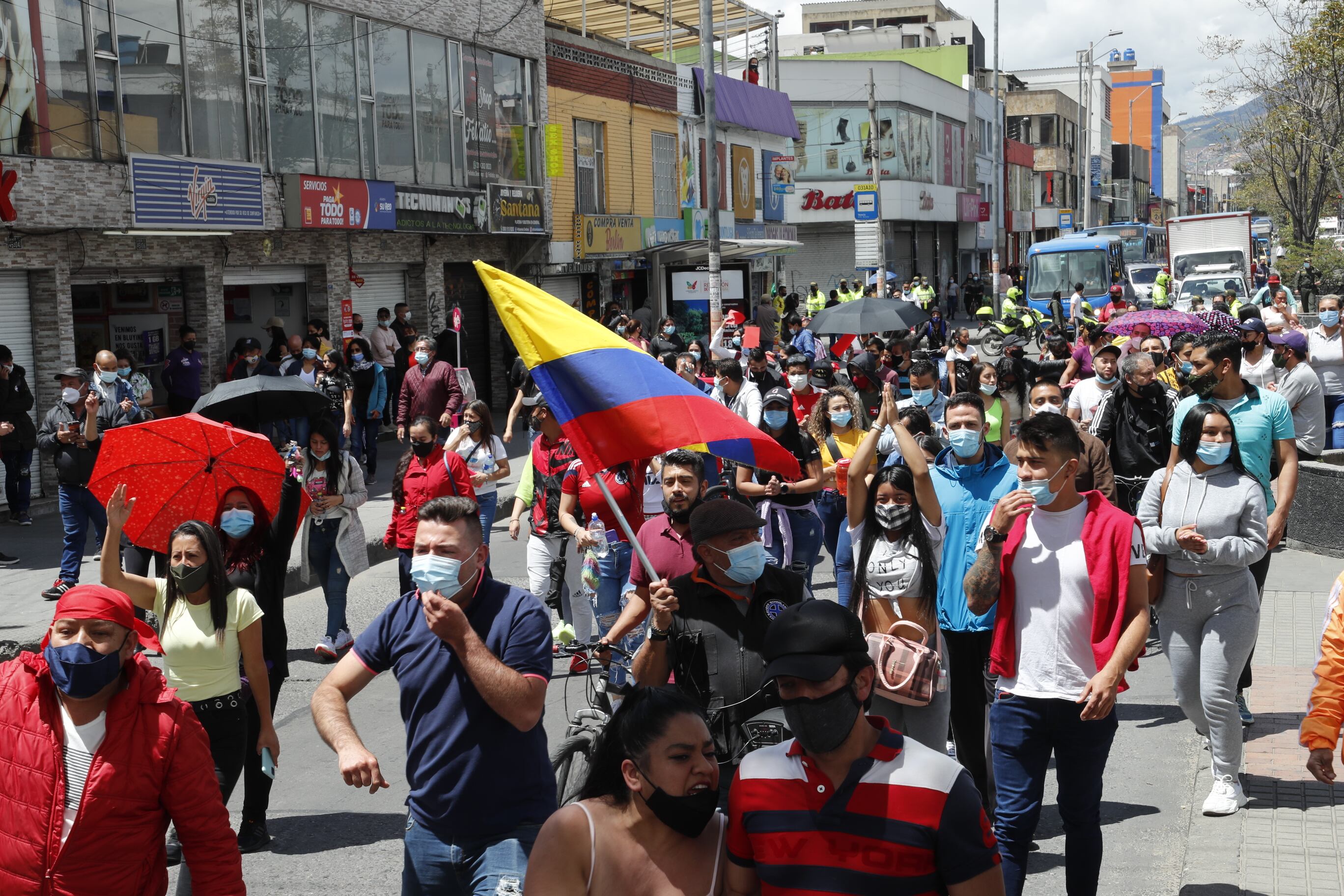 Comerciantes protestan barrio Venecia cuarentena estricta