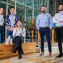 De izquierda a derecha: Diana H. Vargas, especialista en investigación; Óscar E. Rincón, director de Innovación; Luisa F. Navarrete, analista de Desarrollo de Producto; Martín Garmendia, director de Mercadeo Cuidado, y David Orrego, especialista investigación. .en investigación.