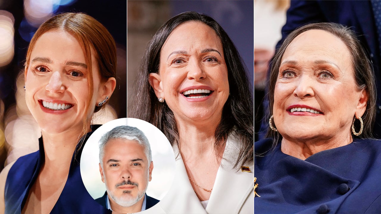 Ana Corina Sosa, Corina Parisca de Machado, María Corina Machado y el expresidente Iván Duque.