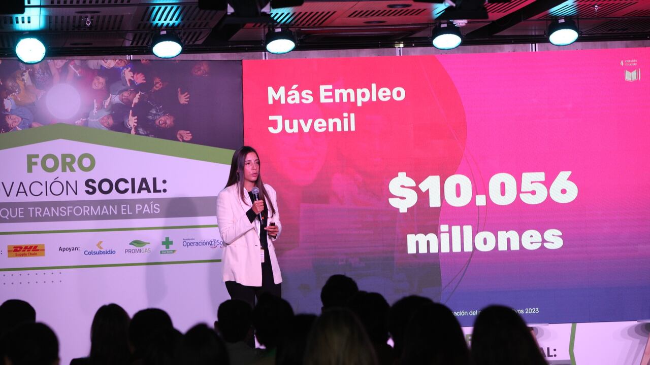 Marcela Dávila, directora ejecutiva de la Fundación Promigas, durante el foro ‘Innovación social: ideas que transforman el país’.