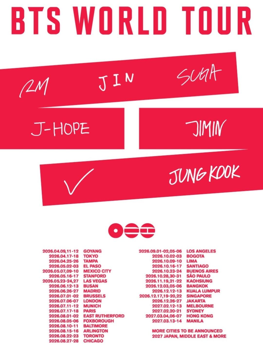 Dos fechas en Bogotá tienen emocionadas a las seguidoras y felices a los seguidores de BTS.