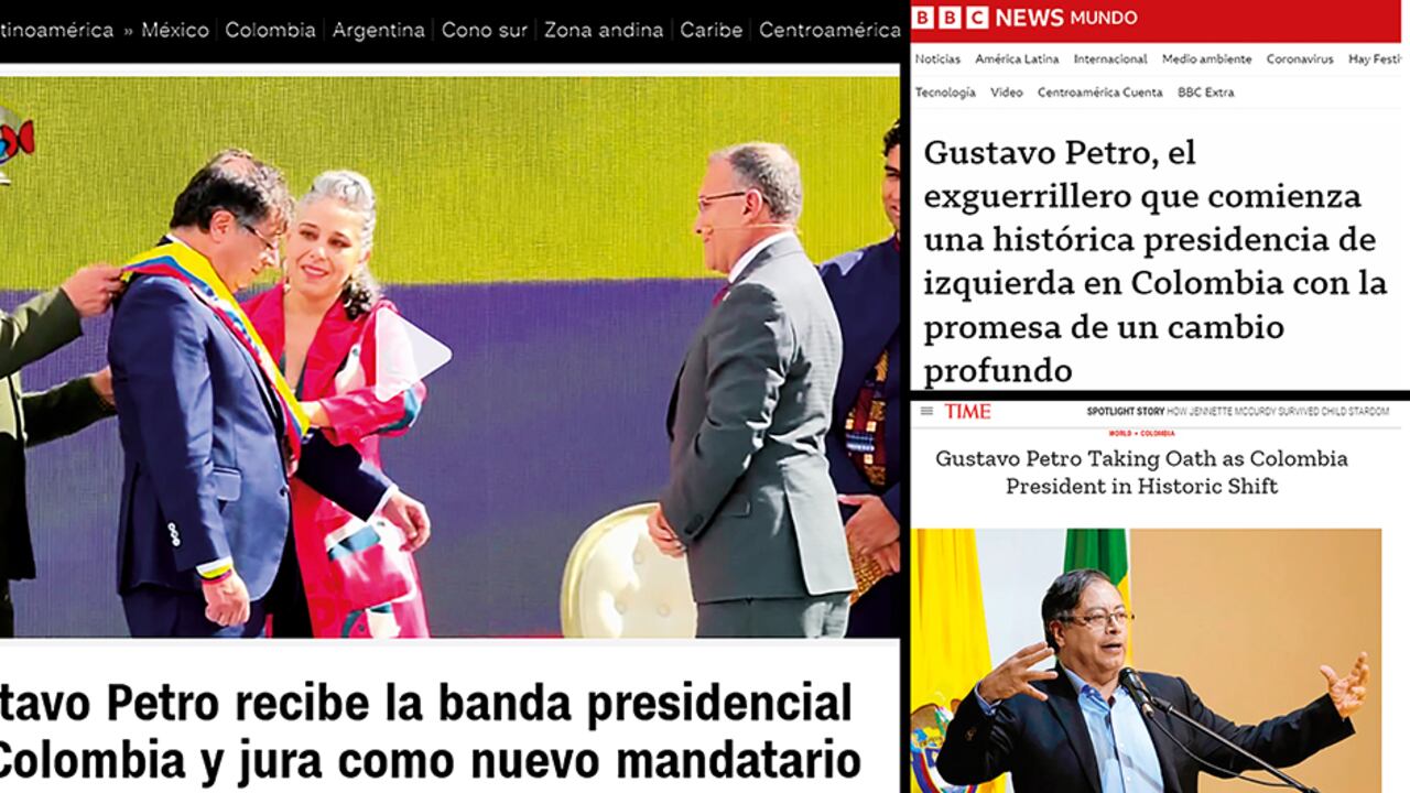 La posesión de Gustavo Petro no pasó desapercibida en los medios de comunicación más importantes del planeta.