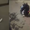 Los delincuentes mientras ejecutaban el robo.