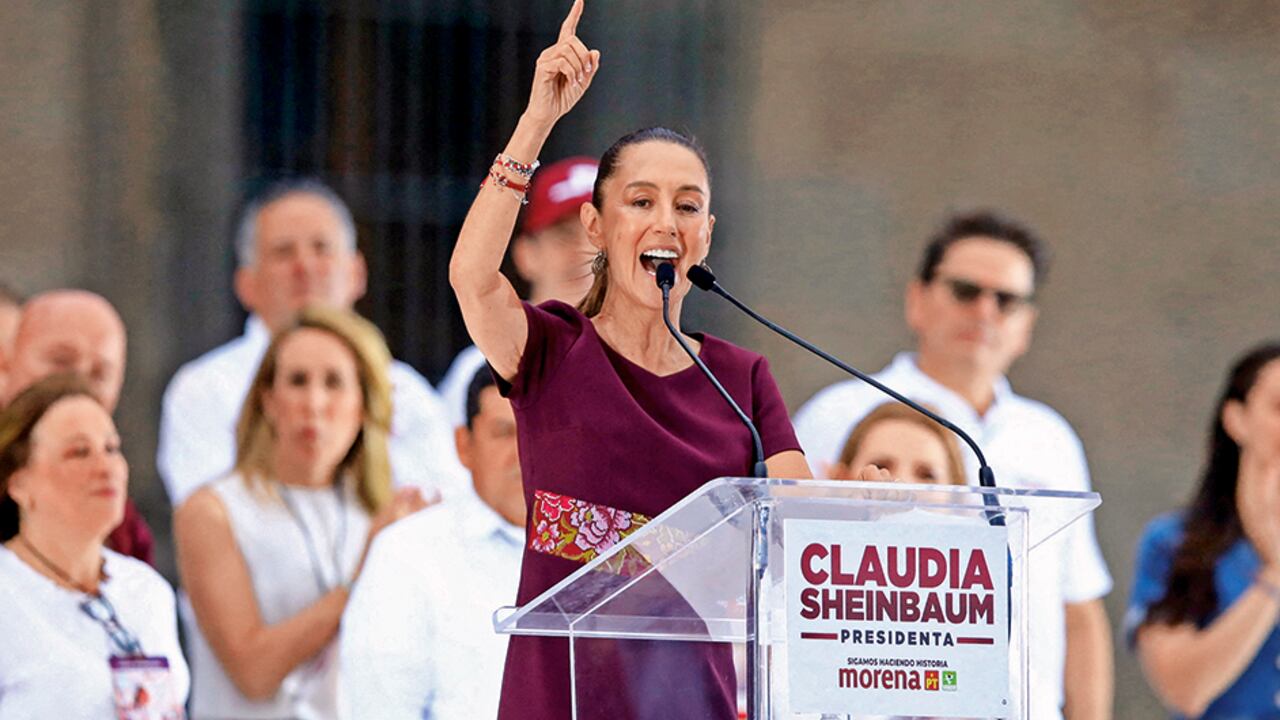 Claudia Sheinbaum, candidata del partido Morena, de izquierda. Es la elegida por Andrés Manuel López Obrador para continuar su legado.