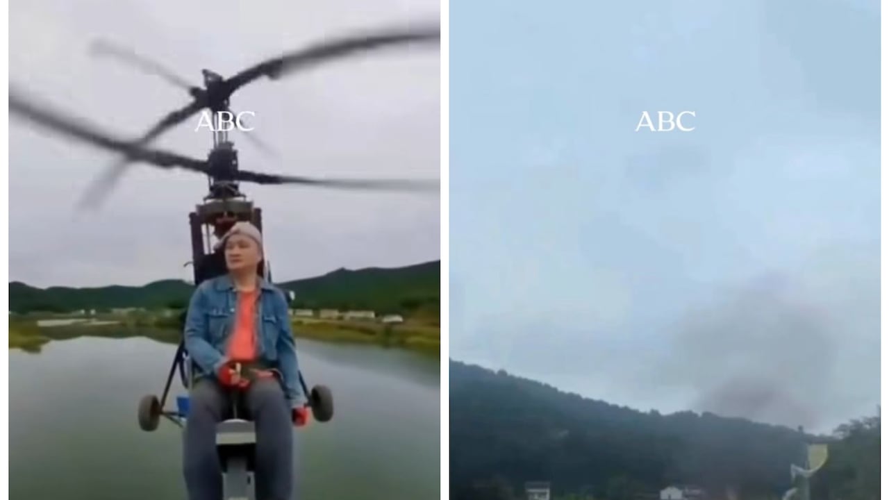 Murió Tang Feiji en plena transmisión: el influencer chino cayó en llamas piloteando su propio helicóptero