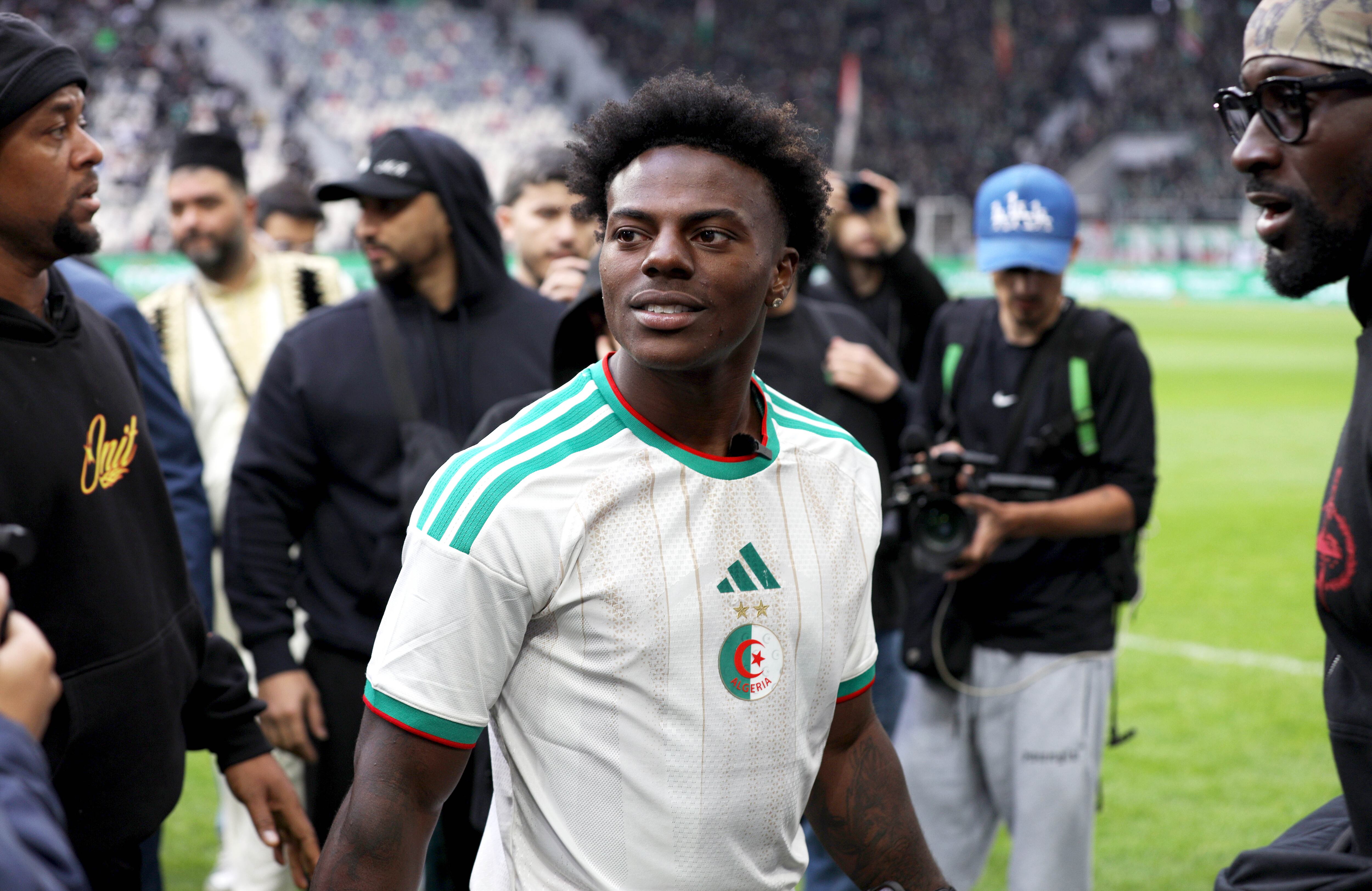 El YouTuber estadounidense IShowSpeed ​​en la final de la Supercopa de Argelia, en el Estadio Nelson Mandela de Argel, el 17 de enero de 2026. Foto: Bille Bensalem/APP/NurPhoto vía Getty Images.