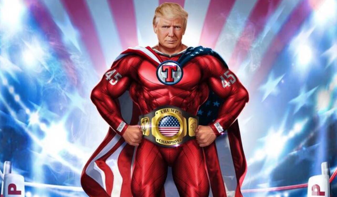 Cada tarjeta digital donde el exmandatario estadounidense Donald Trump aparecía vestid de superhéroe costaba 99 dólares.