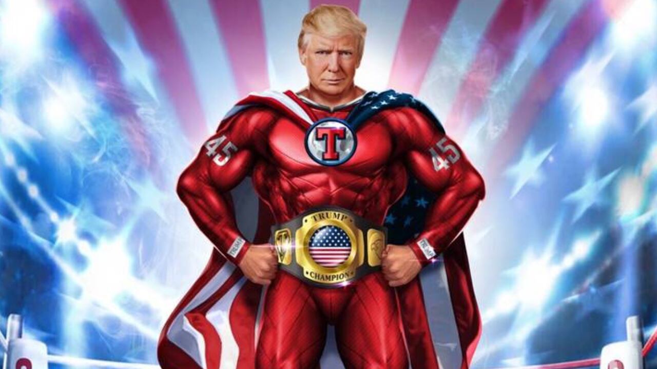 Cada tarjeta digital donde el exmandatario estadounidense Donald Trump aparecía vestid de superhéroe costaba 99 dólares.