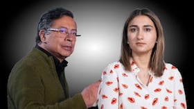 Laura Sarabia y Gustavo Petro.