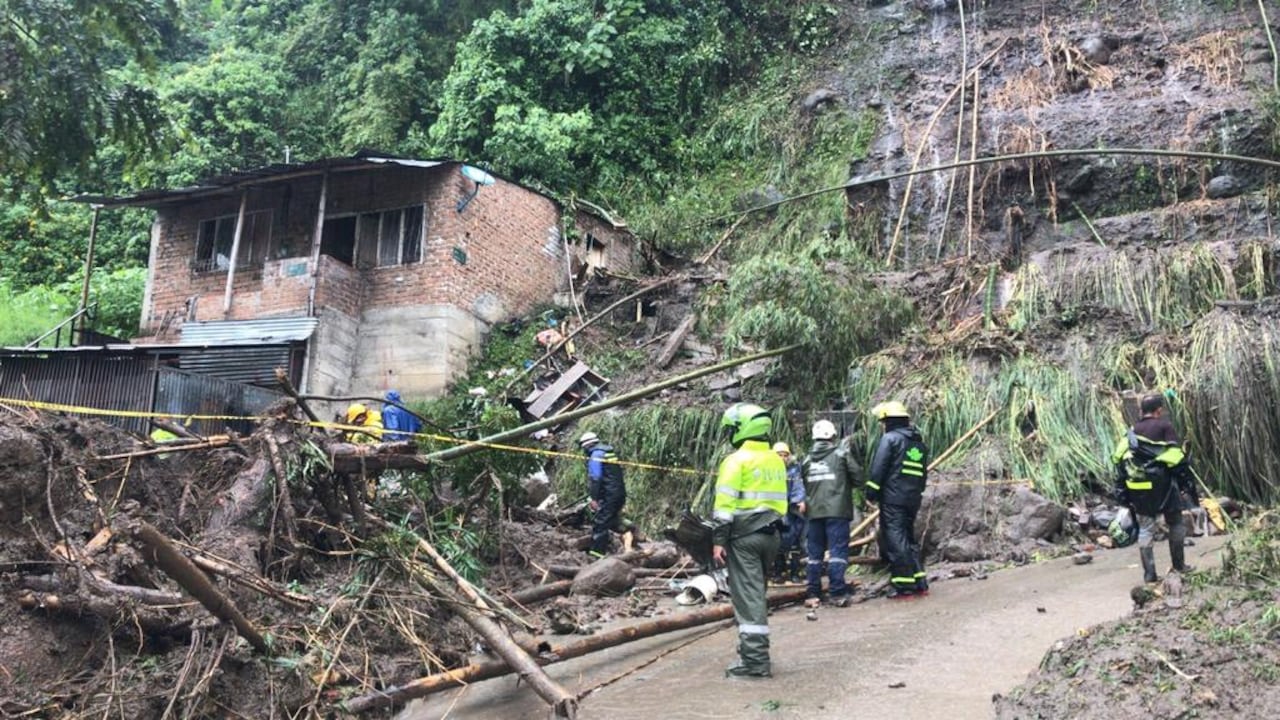 Derrumbe en el casco urbano de Ibagué