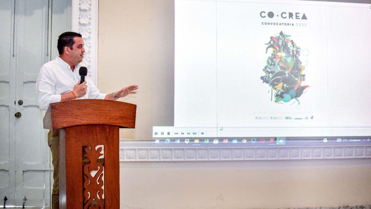 Oscar Uriza Pérez, director del IPCC, en el Acto de apertura de la convocatoria Co Crea.