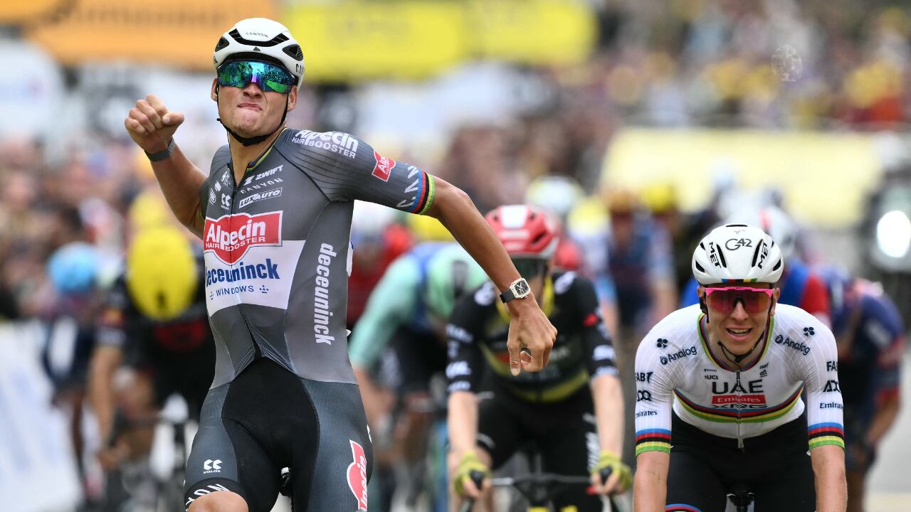Mathieu van der Poel ganó la etapa 2 y es el nuevo líder del Tour de Francia 2025