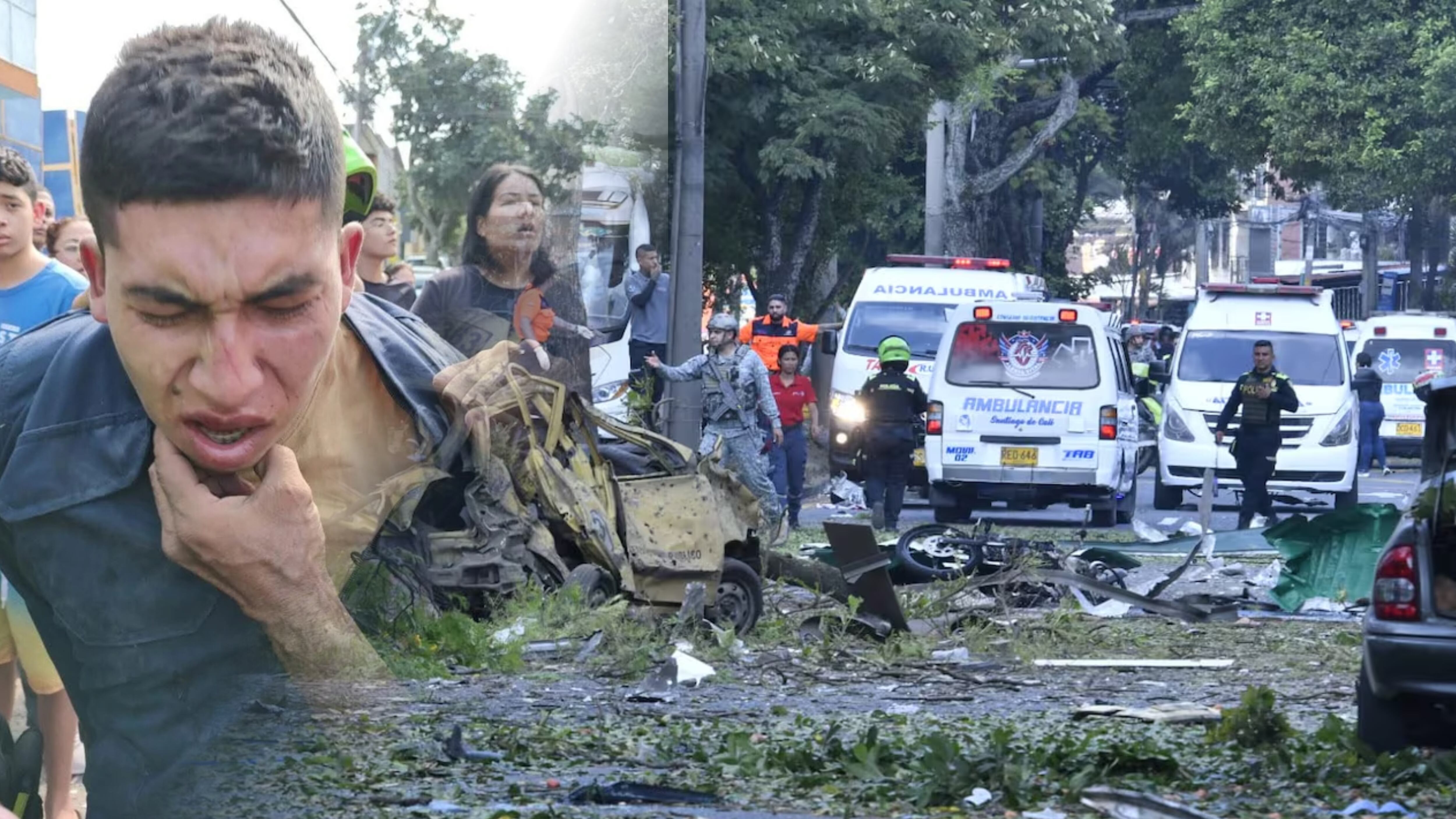 Ciudadanos capturan a un presunto implicado en el atentado con explosivos en Cali.