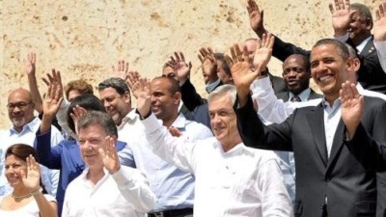 Imagen de los mandatarios del continente al finalizar la VI Cumbre de las Américas.