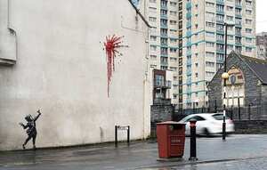 La obra fue descubierta en la noche del jueves.