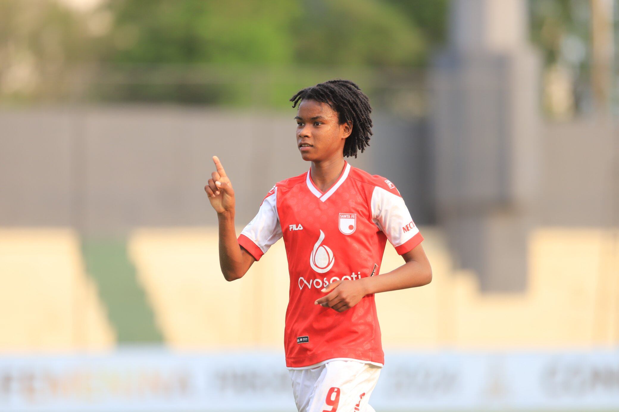 Karla Torres, jugadora de Santa Fe en la Libertadores Femenina